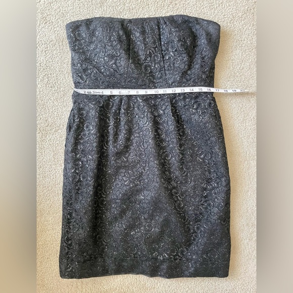 J.Crew Black lace strapless dress. Pre-owned size 12 - Picture 8 of 16